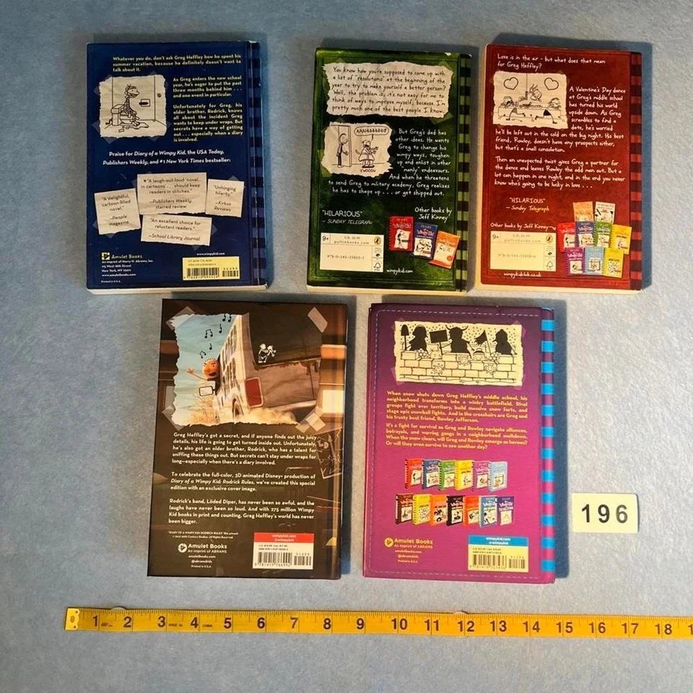 Diary of a Wimpy Kid 5 Book Lot Great Condition